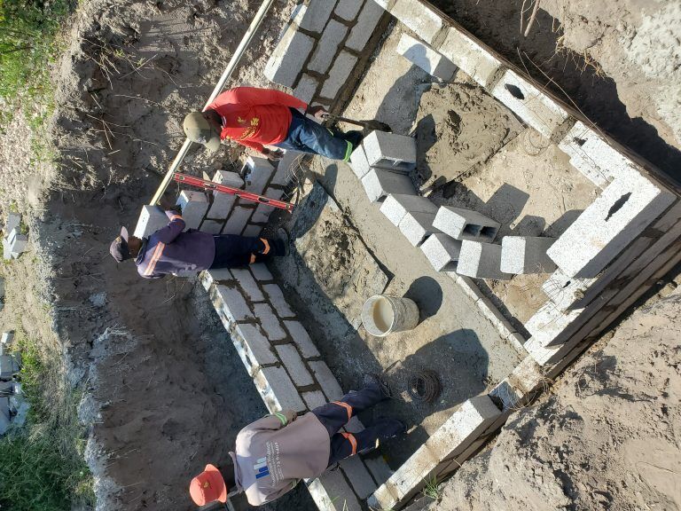 Septic Tank being built for Guest House