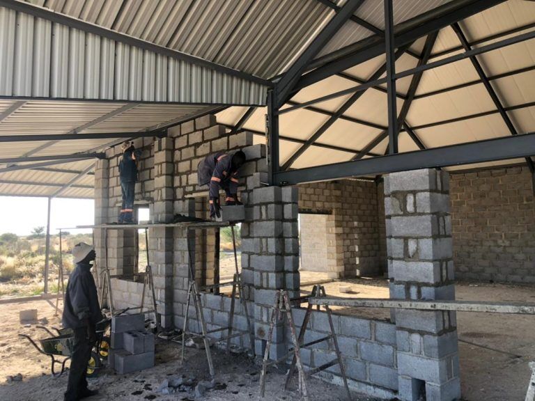 Kalahari Safaris Lodge Block Work