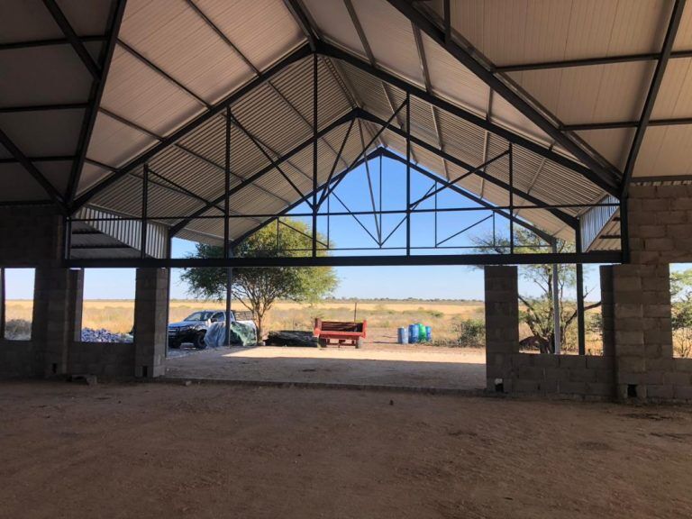 View looking out of Lodge Kalahari Safaris