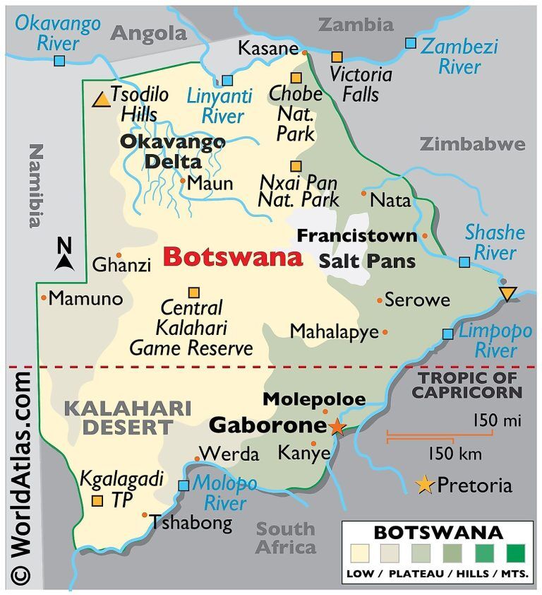 Botswana Map
